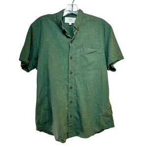 WRK Work Rest Karma Matteo Gottardi Shirt S/S Button Up Men's Medium Green